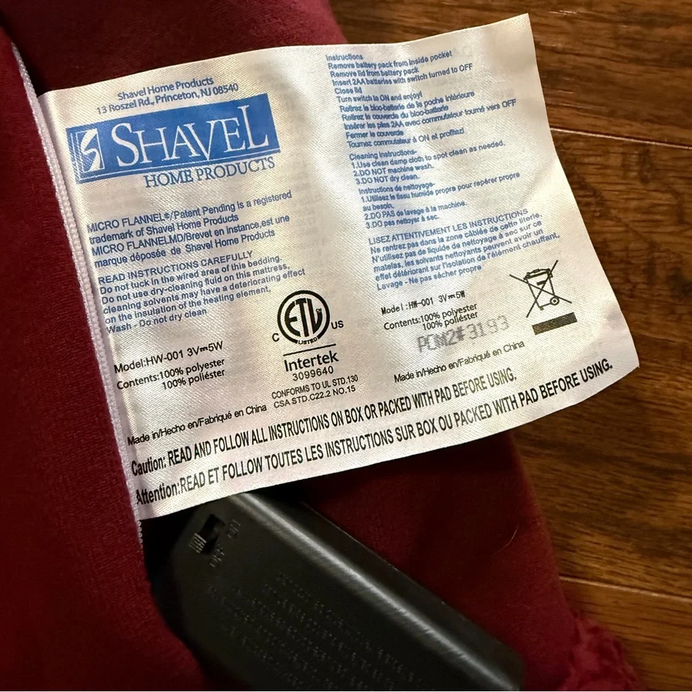 Shavel Home Products Burgundy Micro Flannel Heated Hand Warmer Muff